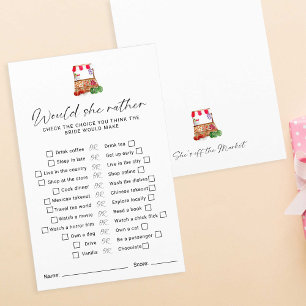 Market Bridal Shower Would she rather game