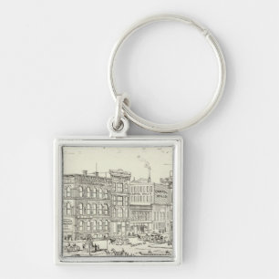 Market, California and Drumm North Side Keychain