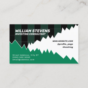 Market chart inspired buy and sell  business card