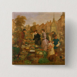 Market Day 2 Inch Square Button