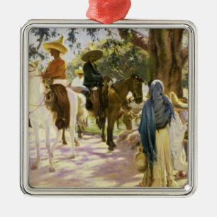 Market day at San Gabriel , Mexico Metal Ornament