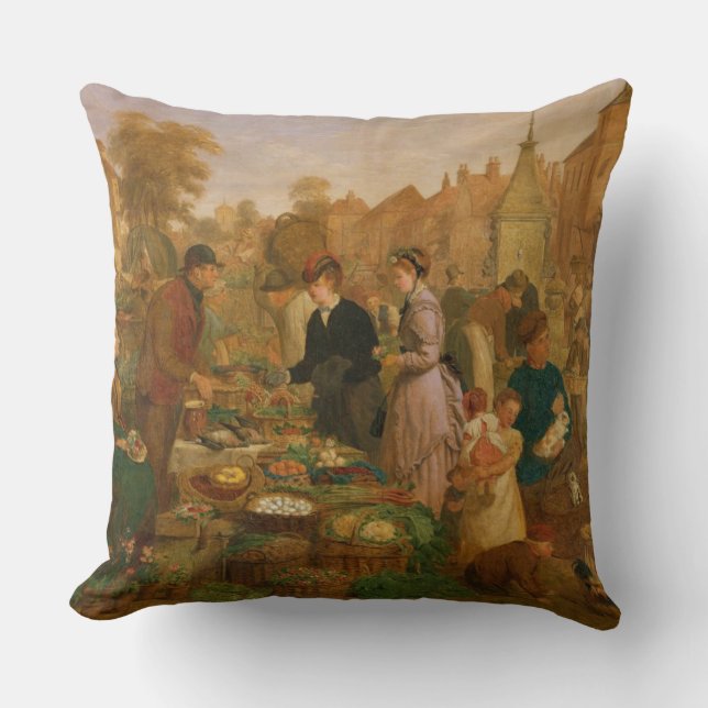 Market Day Throw Pillow (Front)