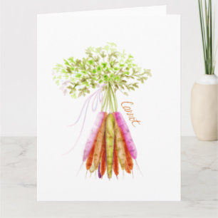 Market Fresh Carrots - blank inside Card
