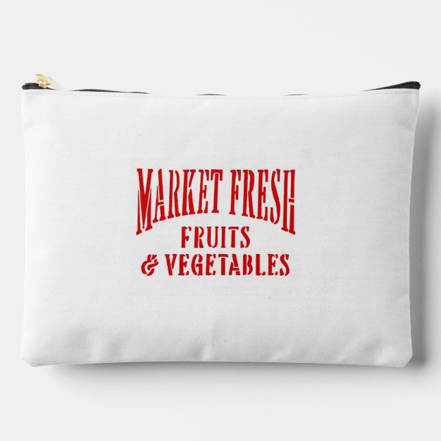 Market Fresh Fruit and Vegetable Print Cut Sew Bag (Front)