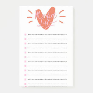 Market List Post-it Notes