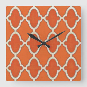 Market Motifs III Square Wall Clock