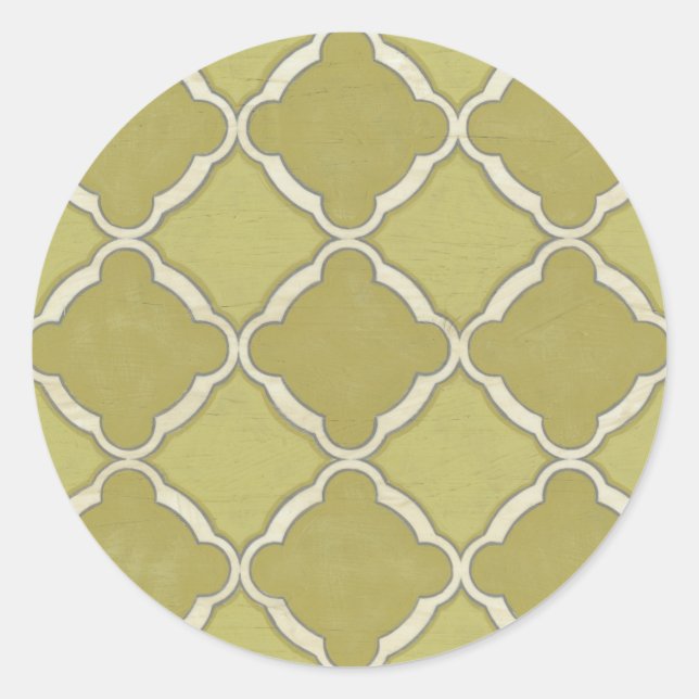 Market Motifs IX Classic Round Sticker (Front)