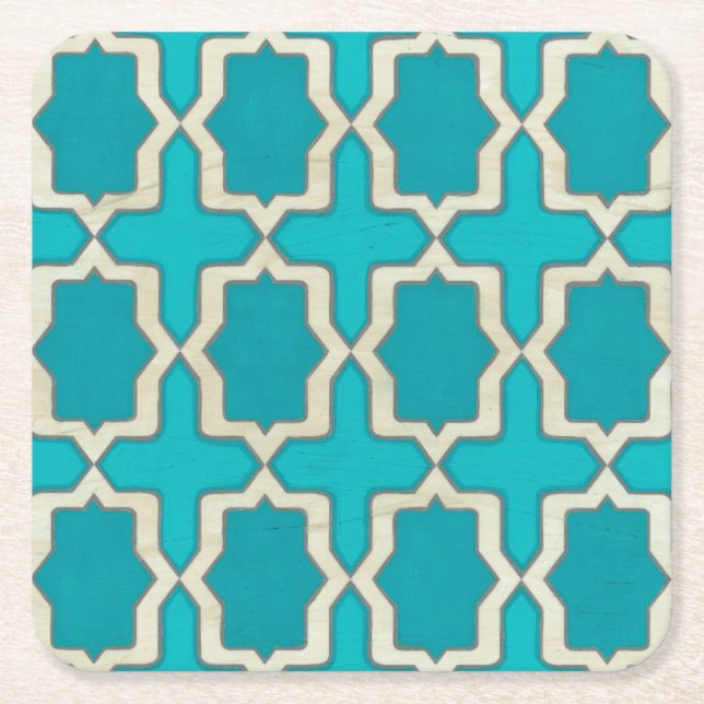 Market Motifs V Square Paper Coaster (Front)