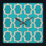 Market Motifs V Square Wall Clock<br><div class="desc">Patterns</div>