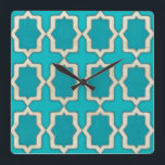 Market Motifs V Square Wall Clock<br><div class="desc">Patterns</div>