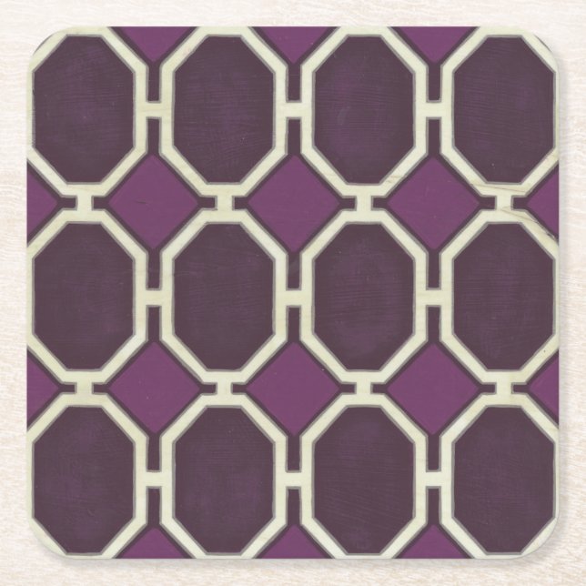 Market Motifs VIII Square Paper Coaster (Front)
