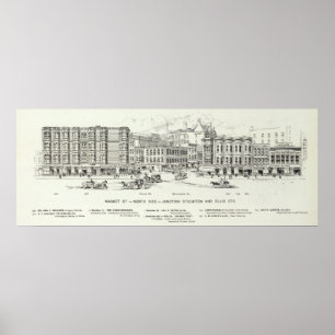 Market North side Stockton and Ellis Poster