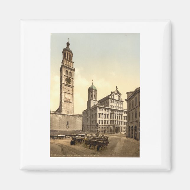 Market Place, Augsburg, Bavaria, Germany Magnet (Front)