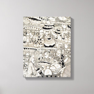 Market place canvas print