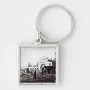 Market Place, engraved by Daniel Havell  1820 Keychain