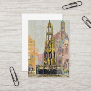 Market Place, Nuremberg, 1928 by Grant Wood Business Card
