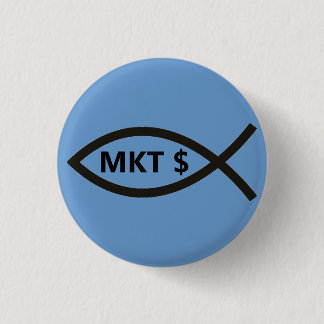 Market Price Fish 1 Inch Round Button