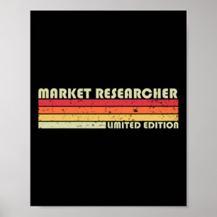 Market Researcher Funny Job Title Profession Birth Poster