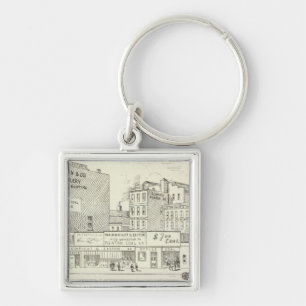Market, Sacramento and California North Side Keychain