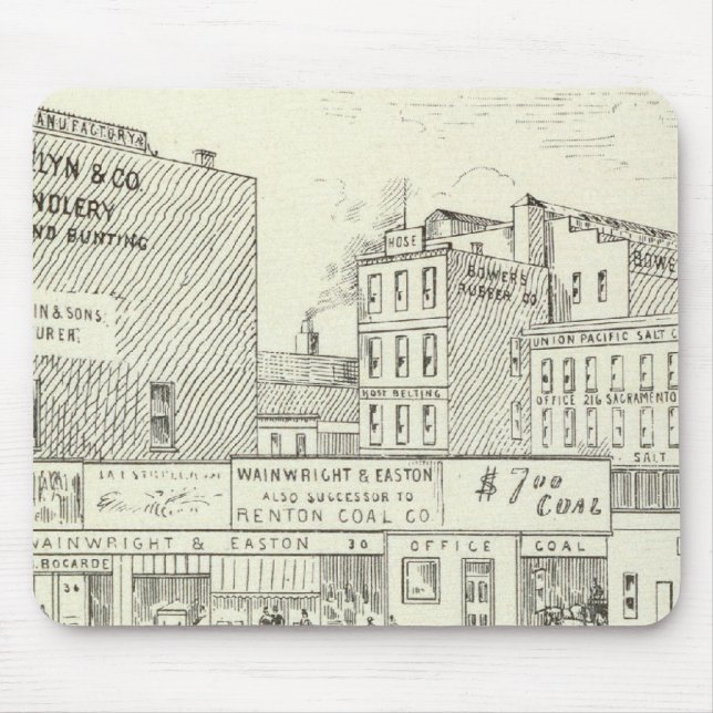 Market, Sacramento and California North Side Mouse Pad (Front)