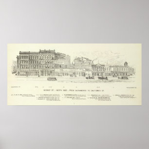 Market, Sacramento and California North Side Poster