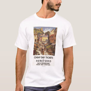 Market Scene Railway Poster T-Shirt