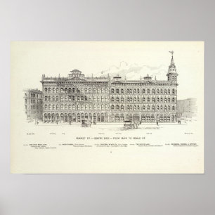 Market South side Main and Beale Poster