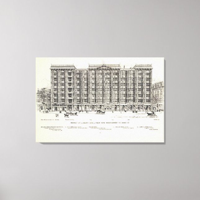 Market South side New Montgomery and Annie Canvas Print (Front)