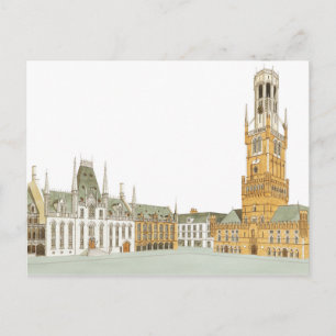 Market Square. Bruges Belgium Postcard