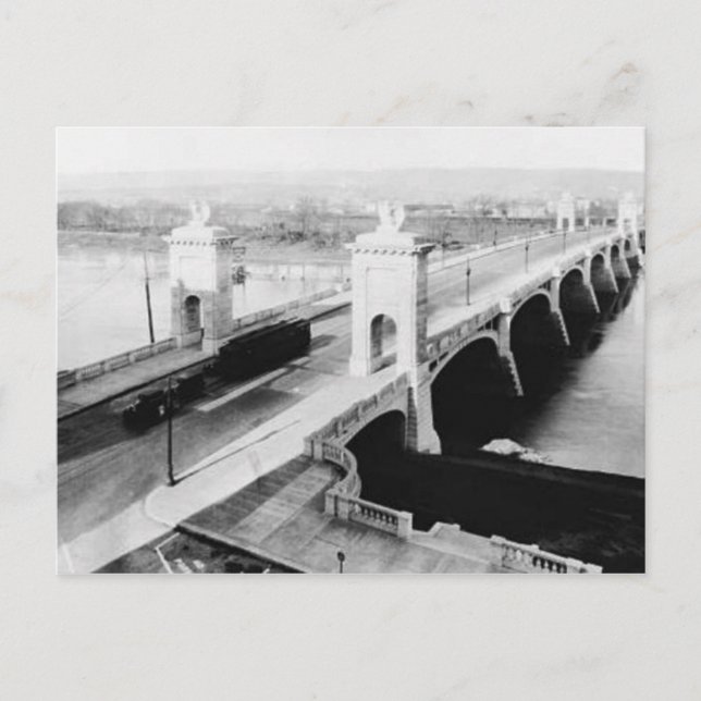 Market St. Bridge Wilkes-Barre Pa. Postcard (Front)