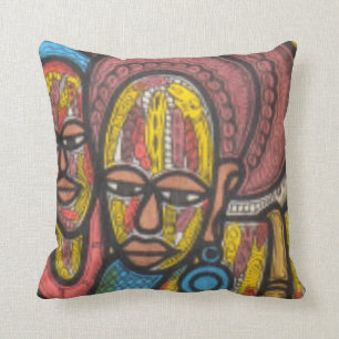 Market Woman Throw Pillow
