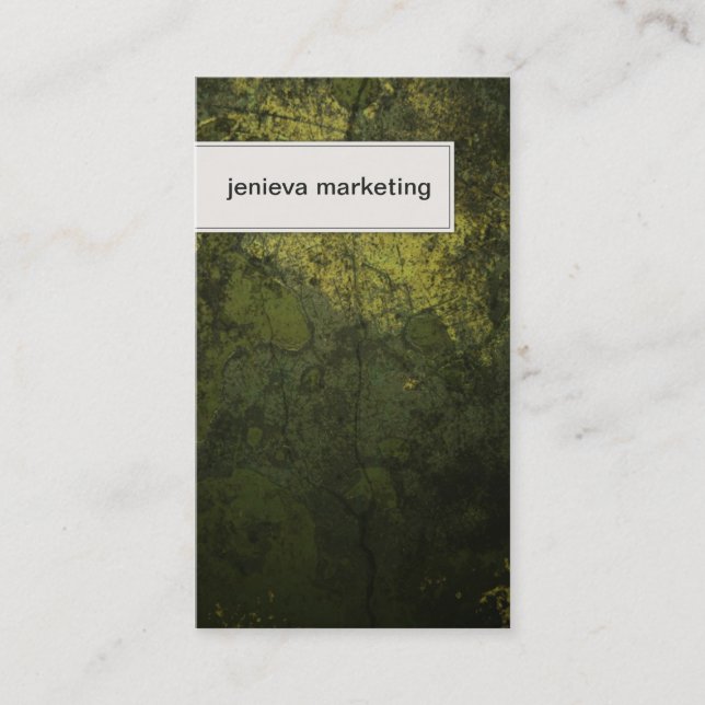Marketing Business Card Modern Dark Green Texture (Front)