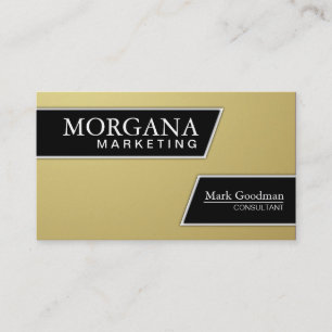 Marketing Consultant Business Card - Gold & Black