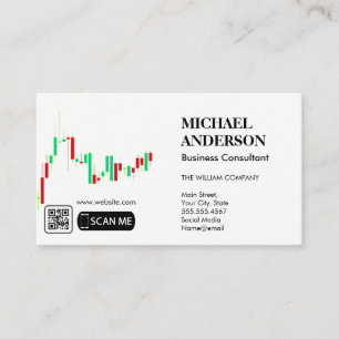Marketing Consulting   Graph Data Chart   QR Code Business Card
