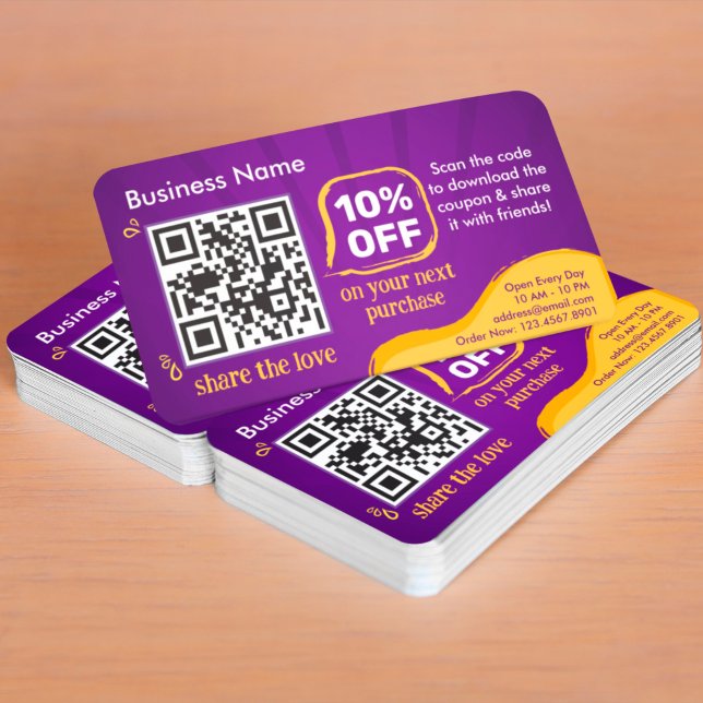 Marketing Discount QR Code To Scan For Customer Business Card (Creator Uploaded)