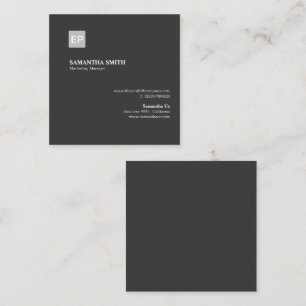 Marketing Manager Black and Grey Square Business Card
