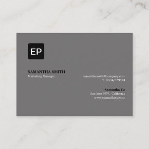 Marketing Manager Gray Palette Business Card