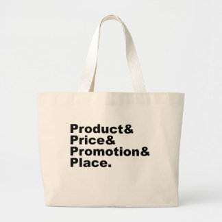 Marketing Mix | Product Price Promotion & Place Large Tote Bag