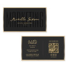 Marketing Professional Elegant Black Faux Gold