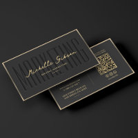 Marketing Professional Elegant Black Faux Gold