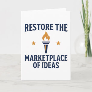 Marketplace of Ideas Free Speech Torch Card