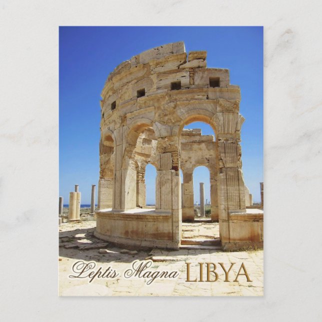 Marketplace Ruins, Leptis Magna, Libya Postcard (Front)