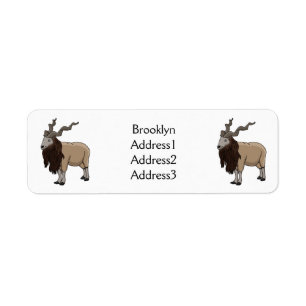 Markhor goat cartoon illustration