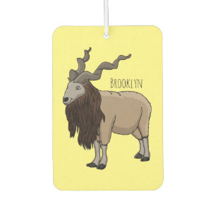 Markhor goat cartoon illustration  air freshener