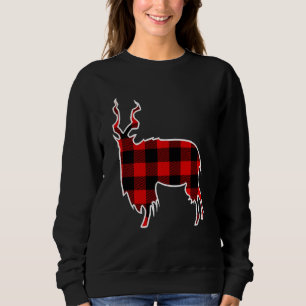 Markhor Red Buffalo Plaid Goat Kid Matching Pj Fam Sweatshirt