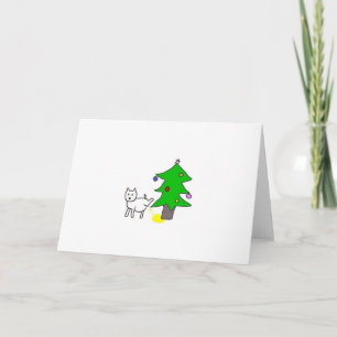 Markin' Around The Christmas Tree Holiday Card