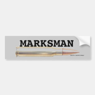 marksman bullets bumper sticker hunters paintball