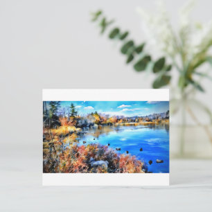 Marla's Water Color Pond card  