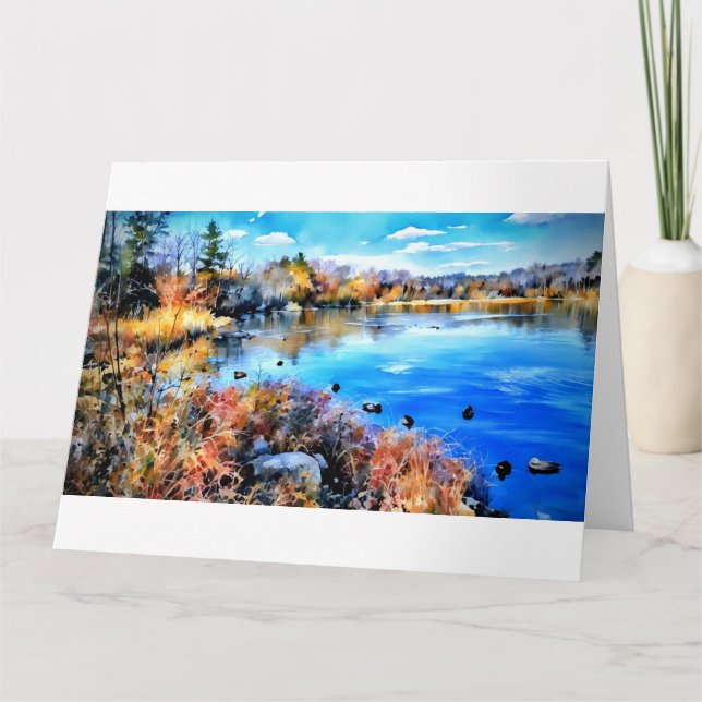 Marla's Water Color Pond card   (Front)