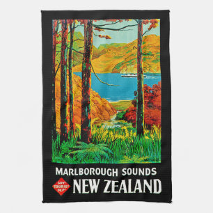 Marlborough Sounds New Zealand Kitchen Towel